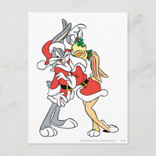 Cartes Pour Fêtes Annuelles BUGS BUNNY™ et Lola Mistletoe Kiss