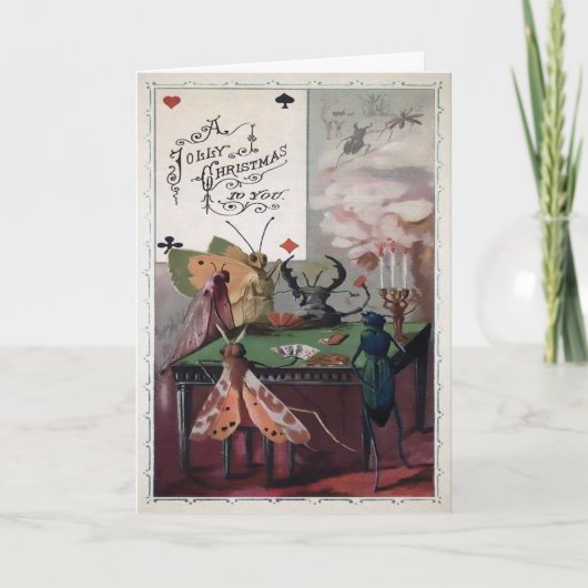Cartes Pour Fêtes Annuelles Bugs de Noël victoriens (Devant)