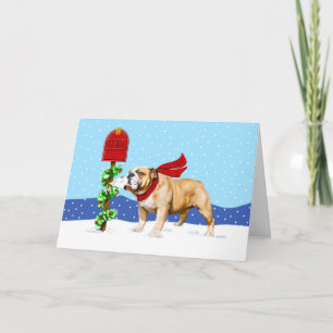 Cartes Pour Fêtes Annuelles Buldog Christmas Holiday Mail