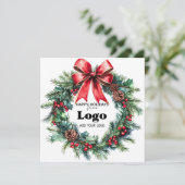Cartes Pour Fêtes Annuelles Bulk Custom Logo Happy Holidays Cards for Clients (Debout devant)