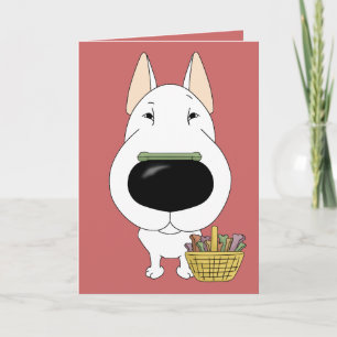 Cartes Pour Fêtes Annuelles Bull Terrier - Chasse aux os de Pâques, Qui que ce