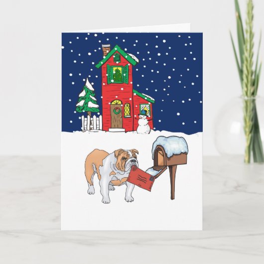 Cartes Pour Fêtes Annuelles Bulldog Christmas Mail (Devant)