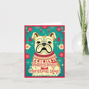Cartes Pour Fêtes Annuelles Bulldog in Ugly Christmas Sweater Funny Festive