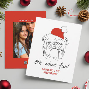 Cartes Pour Fêtes Annuelles Bulldog Noël drôle