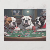 Bulldogs playing poker