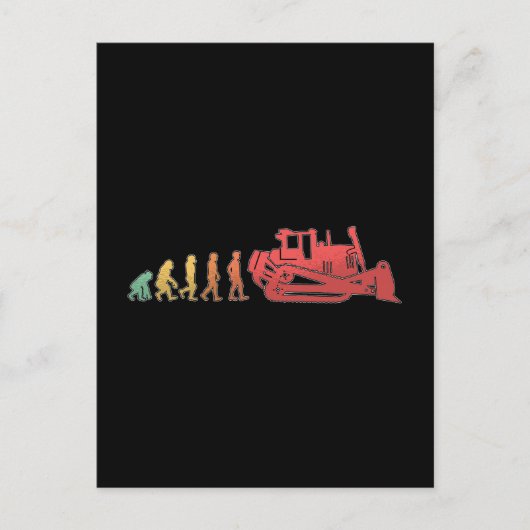 Cartes Pour Fêtes Annuelles Bulldozer Evolution chantier chantier de construct (Devant)