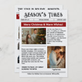 Cartes Pour Fêtes Annuelles Bulletin Arch Photo Collage Noël (Devant / Derrière)