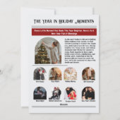 Cartes Pour Fêtes Annuelles Bulletin Arch Photo Collage Noël (Dos)