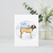 Cartes Pour Fêtes Annuelles Bullmastiff Noel Postcard (Debout devant)
