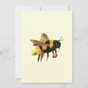 Cartes Pour Fêtes Annuelles Bumble Bee transportant du pollen
