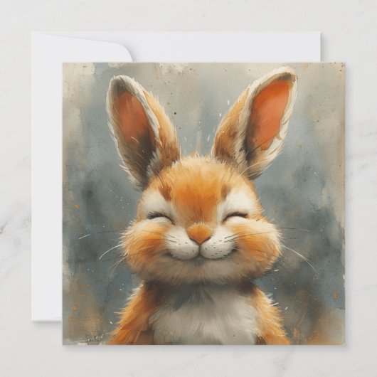 Cartes Pour Fêtes Annuelles Bunnies de charme : Sentiments d'amour 🐇 Digital (Devant)