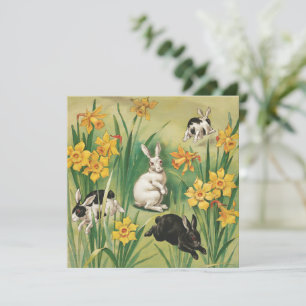 Cartes Pour Fêtes Annuelles Bunnies vintages de Pâques (1906),