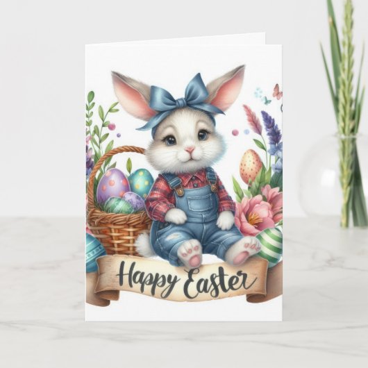 Cartes Pour Fêtes Annuelles Bunny de Pâques (Devant)