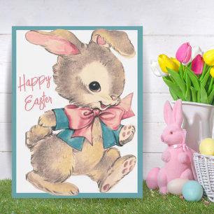 Cartes Pour Fêtes Annuelles Bunny de Pâques vintage