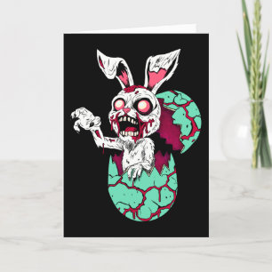 Cartes Pour Fêtes Annuelles Bunny de Pâques Zombie
