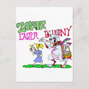 Cartes Pour Fêtes Annuelles Bunny de Pâques Zombie
