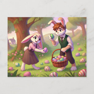 Cartes Pour Fêtes Annuelles Bunny et amis de Pâques - Fête du Printemps