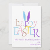 Cartes Pour Fêtes Annuelles Bunny Funny Personnalisé Joyeux Souhait de Pâques (Devant)
