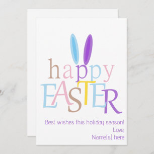 Cartes Pour Fêtes Annuelles Bunny Funny Personnalisé Joyeux Souhait de Pâques