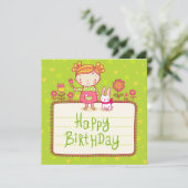 Cartes Pour Fêtes Annuelles Bunny Joyeux anniversaire (Debout devant)