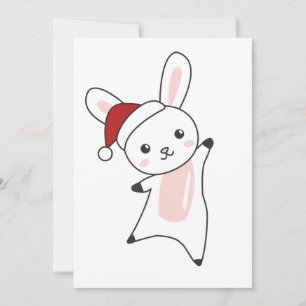 Cartes Pour Fêtes Annuelles Bunny Merry Christmas Winter Animals Rabbits Adult