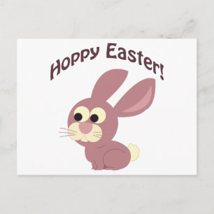 Cartes Pour Fêtes Annuelles Bunny rose pâle