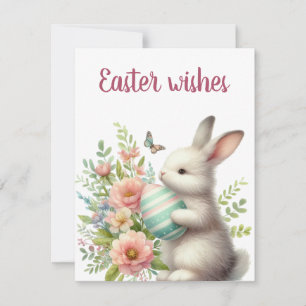 Cartes Pour Fêtes Annuelles Bunny vintage. Pâques