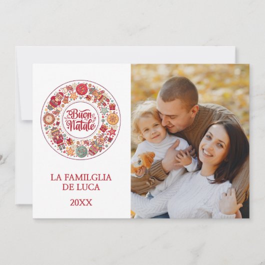 Cartes Pour Fêtes Annuelles Buon Natale (Devant)