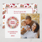 Cartes Pour Fêtes Annuelles Buon Natale (Devant / Derrière)