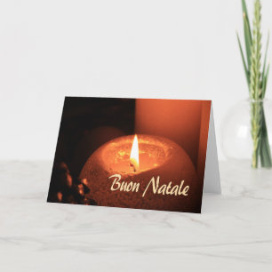 Cartes Pour Fêtes Annuelles Buon Natale Brûler des bougies Noël