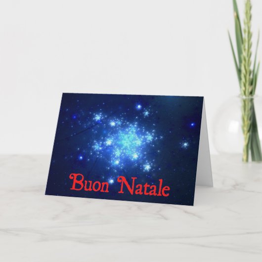 Cartes Pour Fêtes Annuelles Buon Natale - Ciel nocturne (Devant)