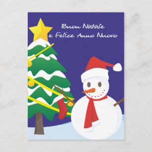 Cartes Pour Fêtes Annuelles Buon Natale e Felice Anno Nuovo