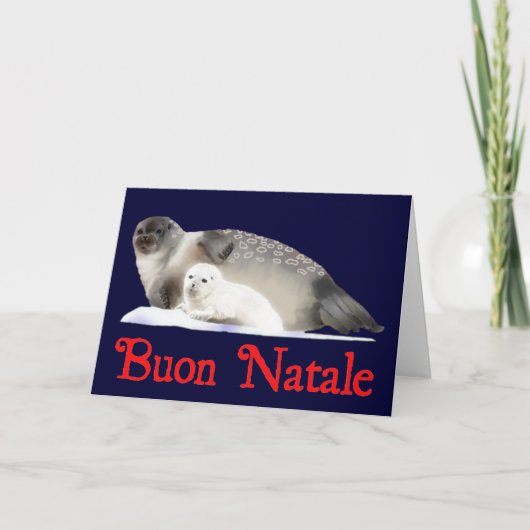 Cartes Pour Fêtes Annuelles Buon Natale - joint bagué (Devant)