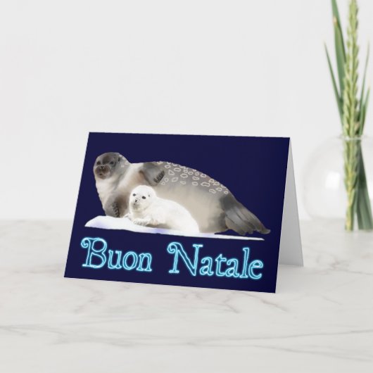 Cartes Pour Fêtes Annuelles Buon Natale - joint bagué (Devant)