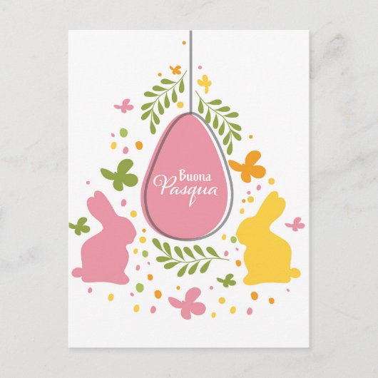Cartes Pour Fêtes Annuelles Buona Pasqua (Devant)