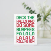 Cartes Pour Fêtes Annuelles Burpees de Noël (Debout devant)