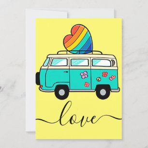 Cartes Pour Fêtes Annuelles bus d'amour