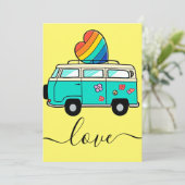 Cartes Pour Fêtes Annuelles bus de l'amour (Debout devant)