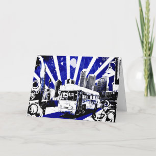 Cartes Pour Fêtes Annuelles Bus vintage