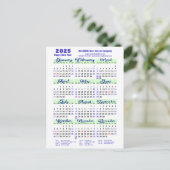 Cartes Pour Fêtes Annuelles Business 20245 Calendrier Moderne Bleu Script Simp (Debout devant)
