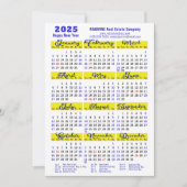 Cartes Pour Fêtes Annuelles Business 2026 Calendrier Moderne Bleu Script Simpl (Devant)