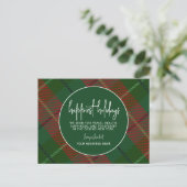 Cartes Pour Fêtes Annuelles Business Christmas Circle vert plaid - le plus heu (Debout devant)