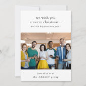 Cartes Pour Fêtes Annuelles Business Christmas | Équipe minimale (Devant)