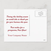 Cartes Pour Fêtes Annuelles Business Christmas Red Bows (Dos)