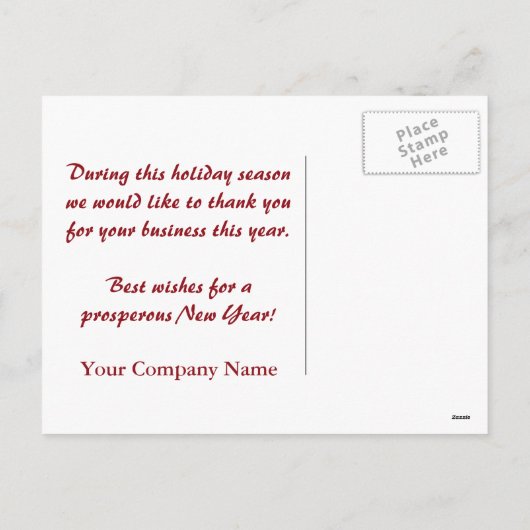 Cartes Pour Fêtes Annuelles Business Christmas Red Bows (Dos)