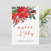 Cartes Pour Fêtes Annuelles Business Happy Holidays Moderne (Debout devant)