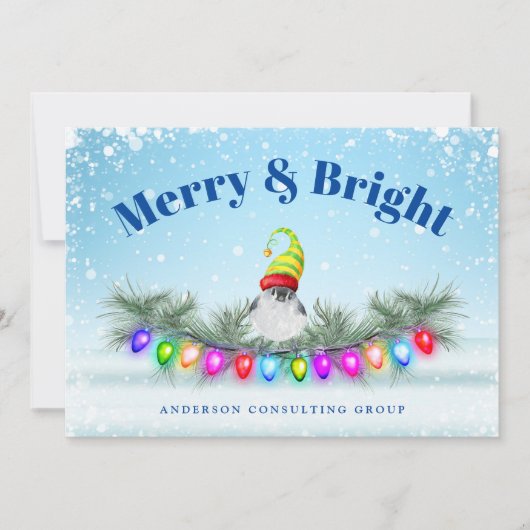 Cartes Pour Fêtes Annuelles Business Joyeux et lumineux (Devant)