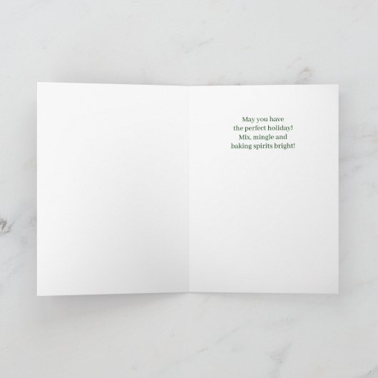 Cartes Pour Fêtes Annuelles Business Measure Up and Sprinkled with Joy Name (Intérieur)