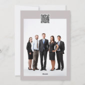 Cartes Pour Fêtes Annuelles Business noël or blanc arbre qr code logo (Dos)