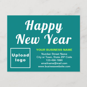Cartes Pour Fêtes Annuelles Business Nouvel An Petit Appartement vert Turquois